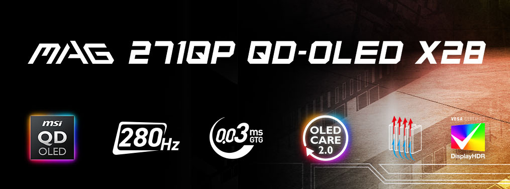 MSI 27 inch QHD 2K 1440P 280Hz AMD FreeSync Premium Pro & G-Sync